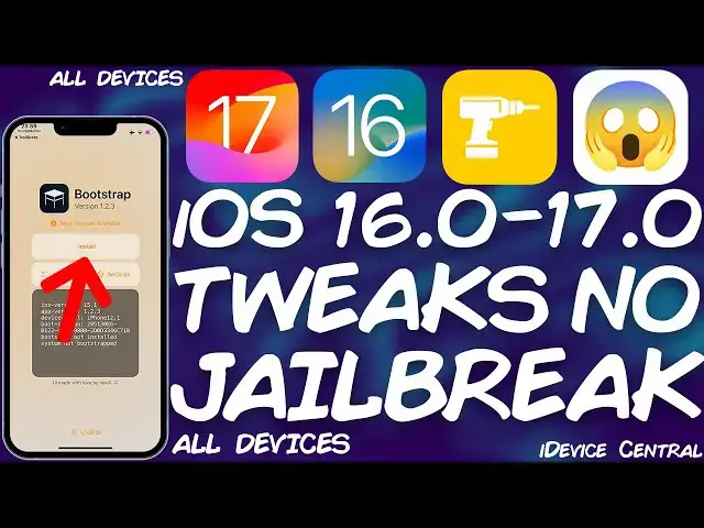 'Video thumbnail for iOS 16.0 - 17.0 (All Devices) JAILBREAK: NEW RootHide Bootstrap RELEASE (A8 - A17, M1, M2 Supported)'