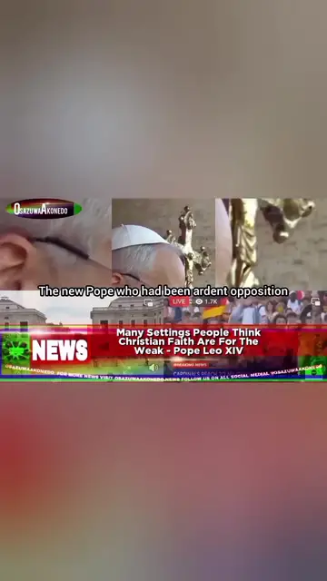 'Video thumbnail for Many Settings People Think Christian Faith Are For The Weak - Pope Leo XIV   '