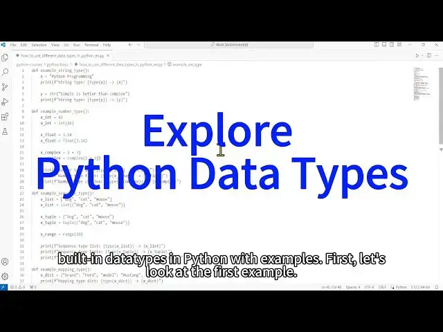 'Video thumbnail for How to Master Python Built in Data Types with Examples'