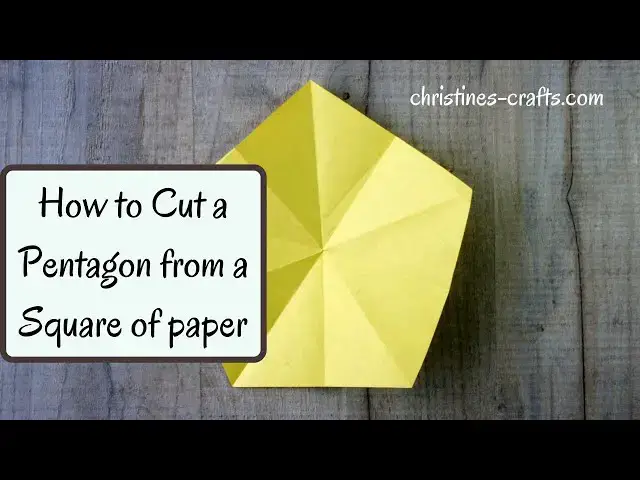 'Video thumbnail for HOW TO CUT A PENTAGON FROM A SQUARE OF PAPER - Simple Origami Trick, Easy tutorial to Follow'