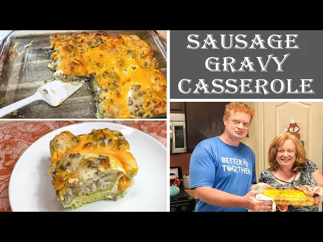 'Video thumbnail for SAUSAGE GRAVY, BISCUIT & EGG CASSEROLE |  Cook With Me The Perfect Breakfast Casserole'