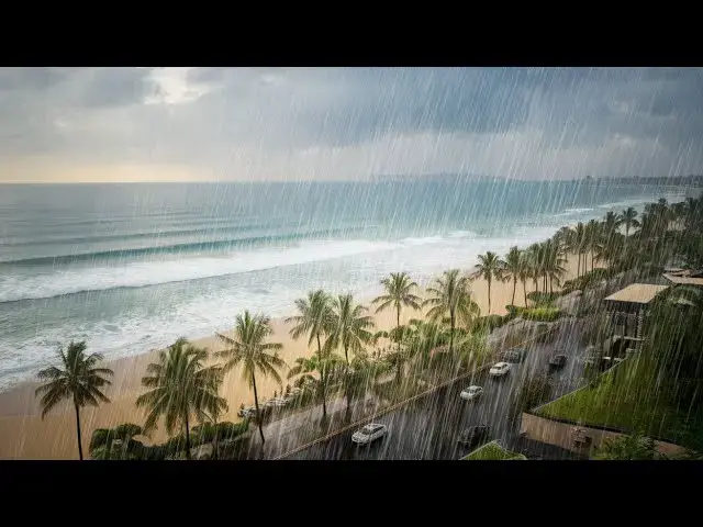 'Video thumbnail for 719-Second Rainfall Meditation: Gong & Nature Sounds from Kuta Beach, Bali'