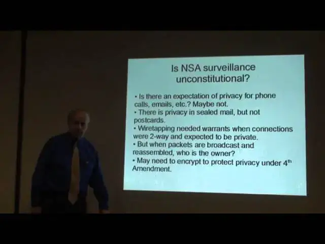 'Video thumbnail for Is NSA surveillance unconstitutional?'