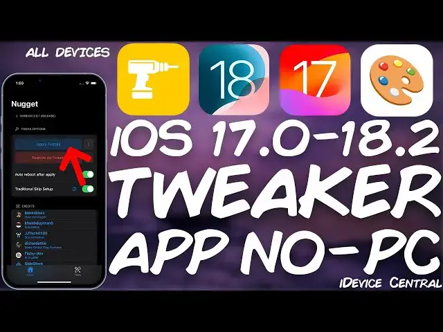 'Video thumbnail for iOS 17.0 - 18.2 JAILBREAK News: Nugget Mobile No-PC iOS Customization / Tweaks Tool RELEASED'
