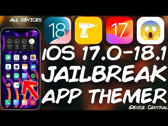 'Video thumbnail for iOS 17.0 - 18.1 JAILBREAK (All Devices): SkadzThemer RELEASED! Customize App Icons (Themes!)'