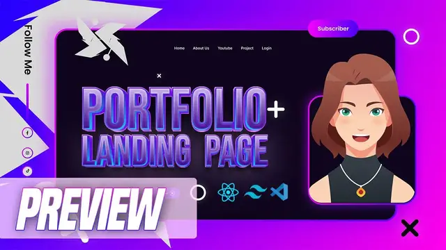 'Video thumbnail for React.js Animation Mastery: Animated Portfolio Landing Page Preview'
