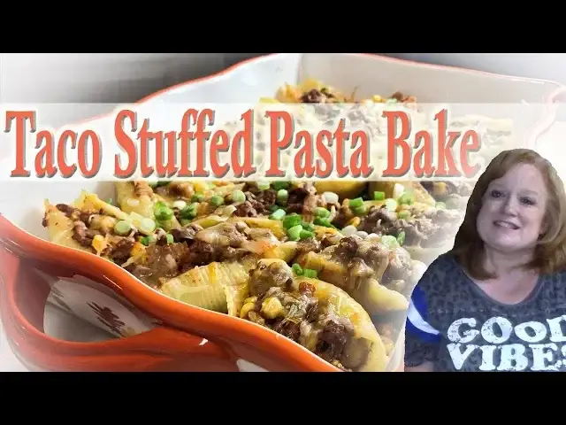 'Video thumbnail for TACO STUFFED PASTA BAKE | COOK WITH ME | WHAT'S FOR DINNER'
