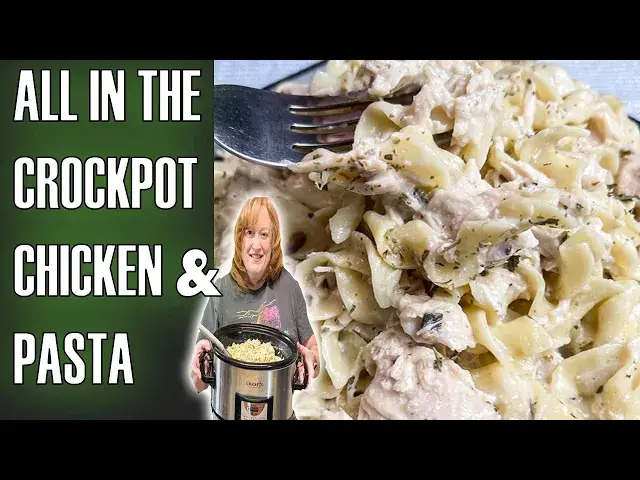 'Video thumbnail for CROCKPOT CREAMY CHICKEN & PASTA | ITALIAN FLAVORED DISH'