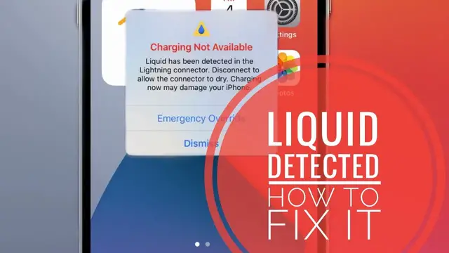 'Video thumbnail for How to Fix Liquid Detected In iPhone Connector Bug (Charging Not Available)'