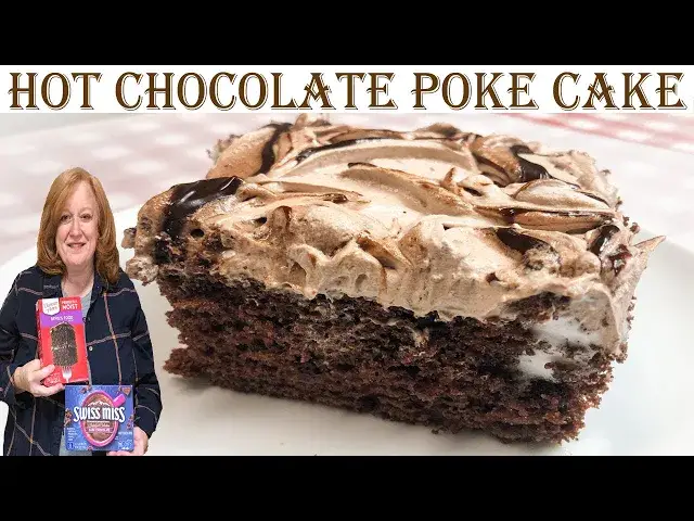 'Video thumbnail for HOT CHOCOLATE POKE CAKE RECIPE | Easy Boxed Cake Recipe'