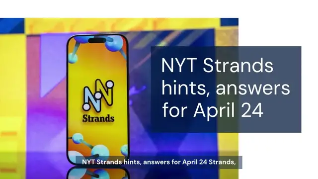 'Video thumbnail for NYT Strands hints, answers for April 24'