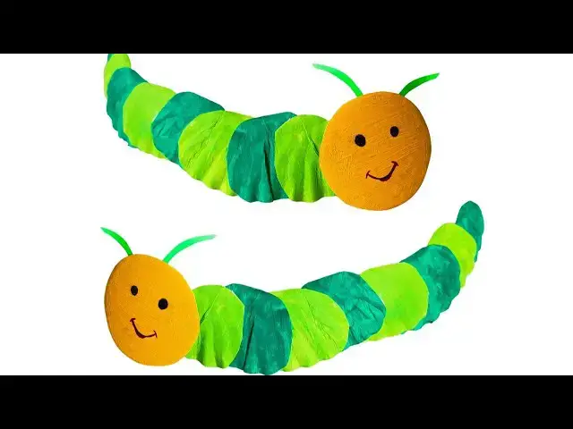 'Video thumbnail for Paper Plate CATERPILLAR Craft for KIDS'