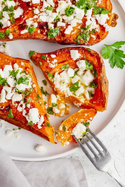 'Video thumbnail for Baked Butternut Squash with Feta'