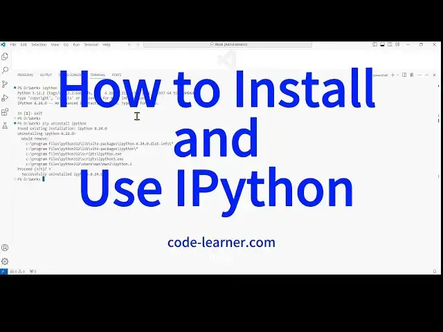 'Video thumbnail for How to Install and Use IPython for Basic Operation'