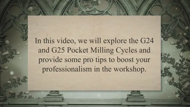 'Video thumbnail for Pocket Milling Cycles (G24, G25) With CNC Milling'