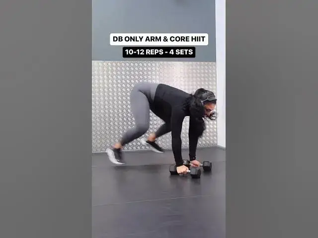 'Video thumbnail for Dumbbell Workout Only: Arm & Core HIIT'