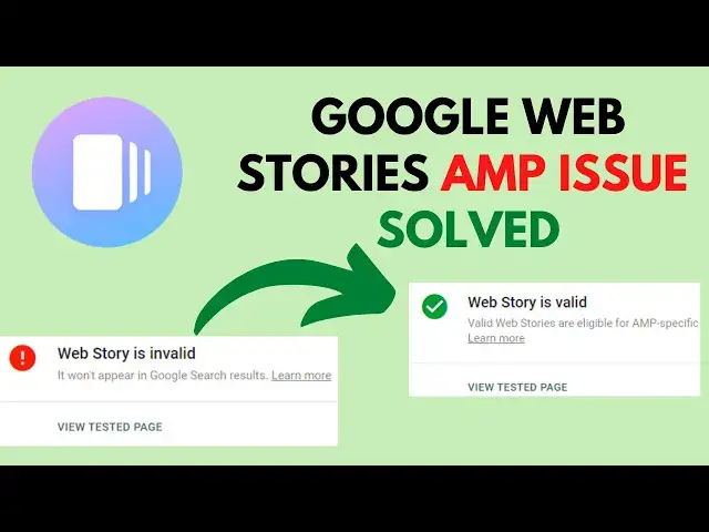 'Video thumbnail for Google Web Stories AMP Error Solved (100% Working)'