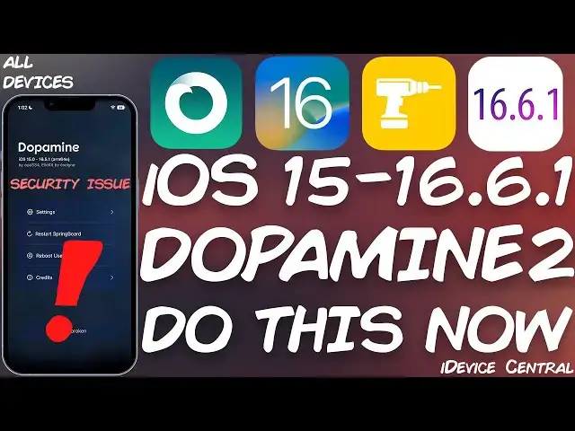 'Video thumbnail for iOS 15 - 16.6.1 (All Devices) Dopamine 2 JAILBREAK: MAJOR SECURITY UPDATE RELEASED! Update Today!'