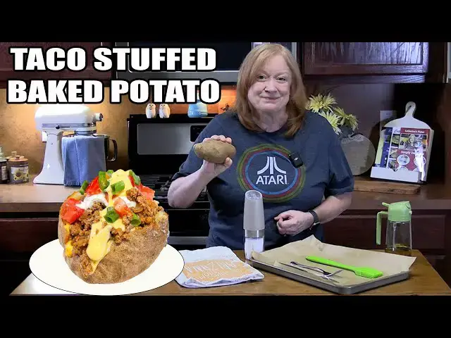 'Video thumbnail for TACO STUFFED BAKED POTATOES'