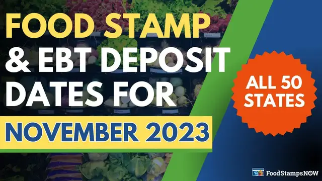 'Video thumbnail for Food Stamps & EBT Deposit Dates for November 2023'