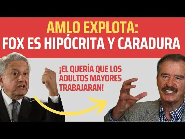 'Video thumbnail for AMLO Con TODO en contra de Fox: es hipócrita y caradura, “Quería poner a trabajar a adultos mayores”'