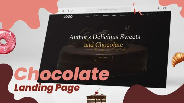 'Video thumbnail for Animated Landing Page Design for Chocolate Shop | Reactapp | Speed Code'
