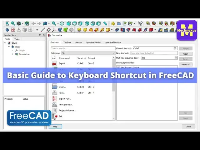 'Video thumbnail for Create Keyboard Shortcut in FreeCAD | FreeCAD | FreeCAD Settings |'