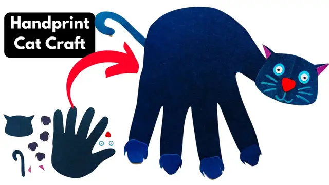 'Video thumbnail for Blackcat Handprint Craft for KIDS'