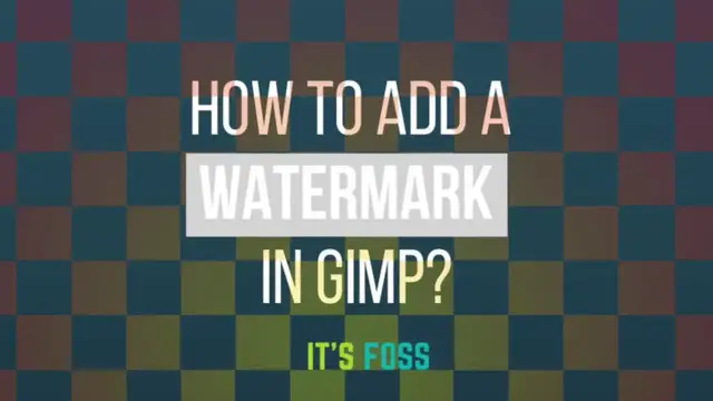 'Video thumbnail for Adding A Watermark In Gimp'