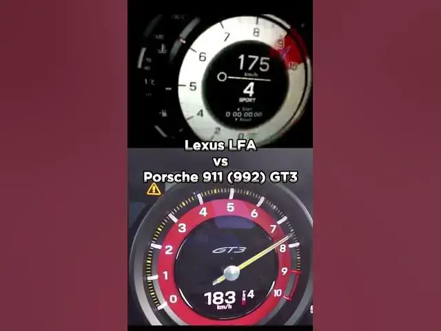 'Video thumbnail for Lexus LFA vs GT3RS ✅🔥😱 acceleration #lexuslfa'