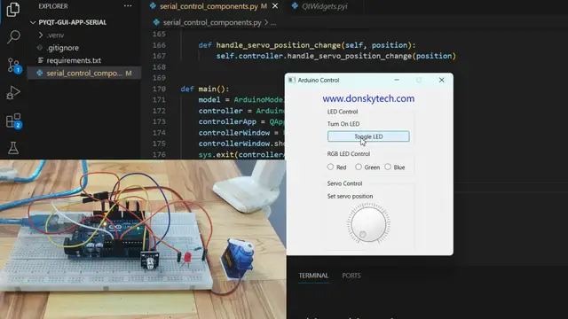 'Video thumbnail for Controlling your Arduino Projects through Serial Communication using PyQT and PySerial'