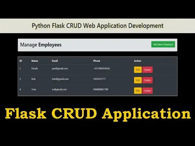 'Video thumbnail for Flask CRUD Application Full Course With SQLAlchemy | Python Flask'