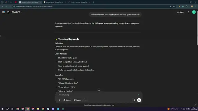 'Video thumbnail for different between fresh keywords and evergreeb kewords'