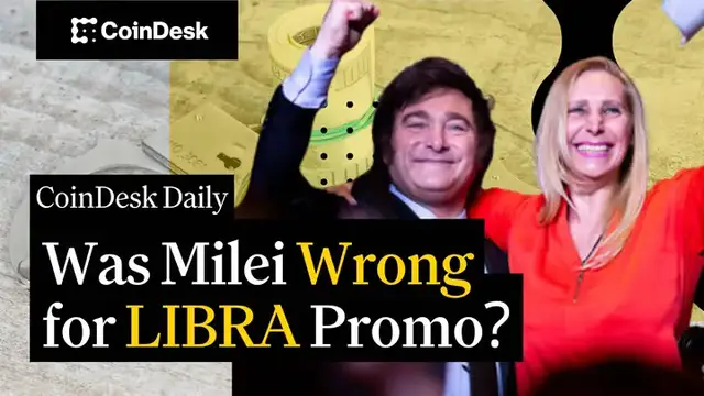 'Video thumbnail for Bitcoin Climbs as Trump-Musk Drama Fades; Milei Cleared Over LIBRA Promo'