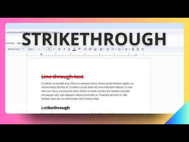 'Video thumbnail for How to Put a Line Through Text in Google Docs'