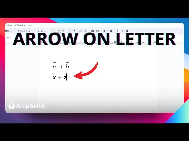 'Video thumbnail for How to Put Arrow on Top of Letter Google Docs'