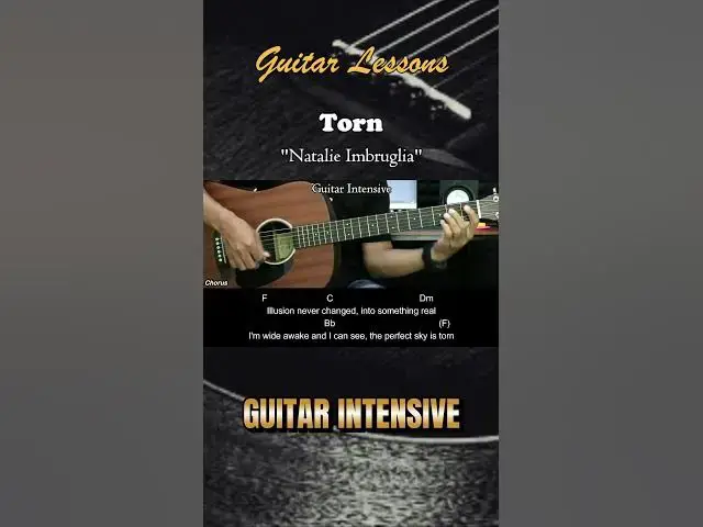 'Video thumbnail for Torn - Natalie Imbruglia | EASY Guitar Tutorial - Chords / Lyrics - Guitar  Lessons #chordgitar'