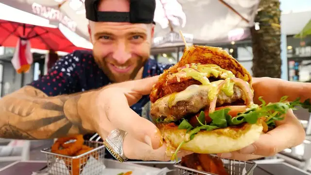 'Video thumbnail for $22 Gun Powder INDIAN BURGER Mukbang!!'