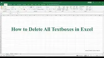 'Video thumbnail for How to Delete All Textboxes in Excel'