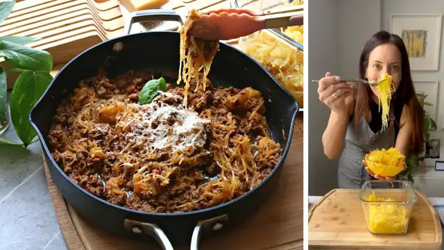 'Video thumbnail for 2 formas de preparar la pasta que no engorda - Calabaza espagueti'