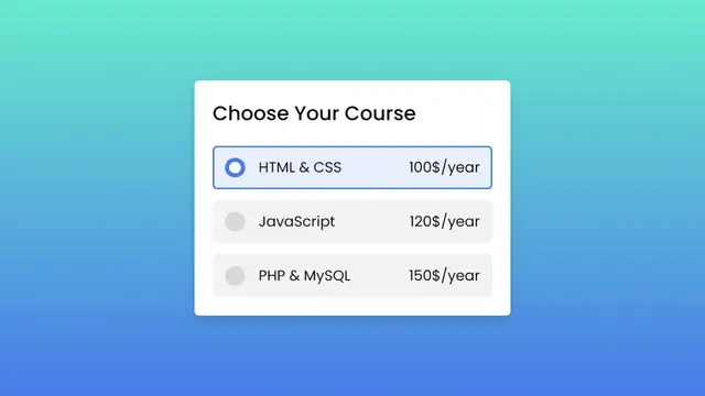 'Video thumbnail for Custom Radio Button in HTML and CSS'