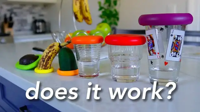 'Video thumbnail for How To Use Food Huggers Ressable Silcone Food Savers'
