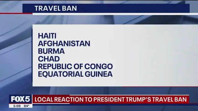 'Video thumbnail for NYC braces for impact as U.S. bans travelers from 12 countries'