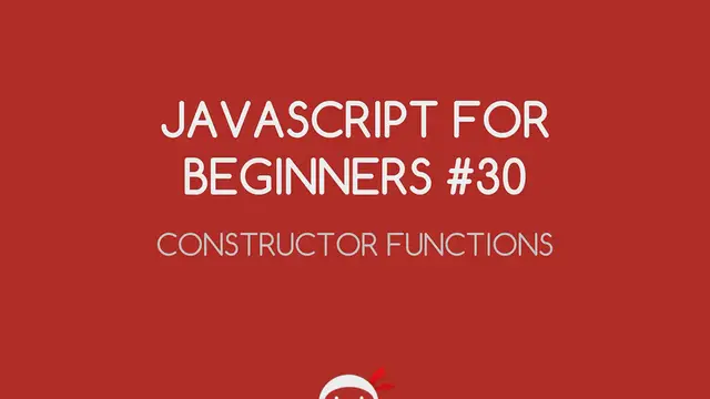 'Video thumbnail for JavaScript Tutorial For Beginners #30 - Constructor Functions'