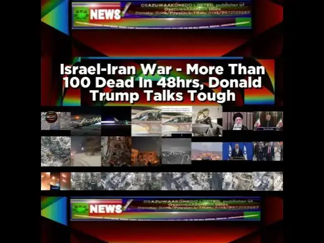 'Video thumbnail for Israel-Iran War - More Than 100 Dead In 48hrs, Donald Trump Talks Tough'