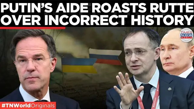 'Video thumbnail for "Little Russia..." Medinsky’s Savage History Lesson to NATO’s Rutte on Ukraine | Times Now World'