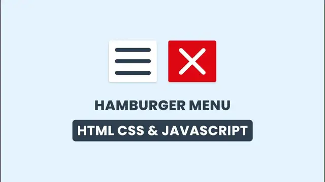'Video thumbnail for Animated Hamburger Menu in HTML CSS & JavaScript'
