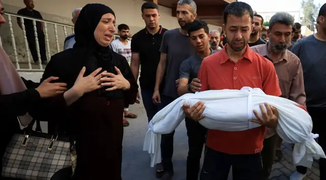 'Video thumbnail for Gaza City hospital overwhelmed with casualties amid escalating Israeli attacks'