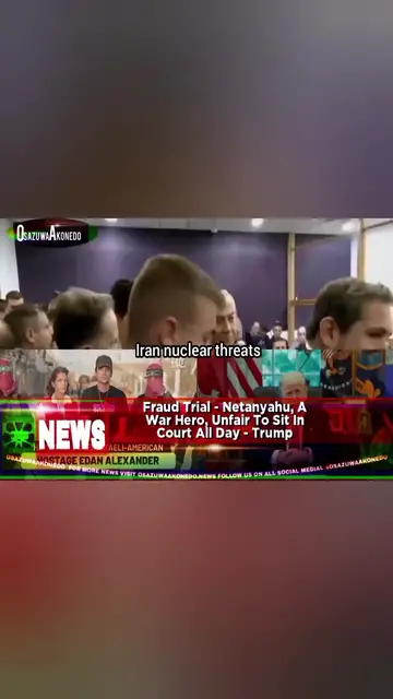 'Video thumbnail for Fraud Trial - Netanyahu, A War Hero, Unfair To Sit In Court All Day - Trump '