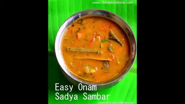 'Video thumbnail for Onam sadya sambar recipe | Easy Onam sadya sambar in pressure cooker'